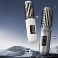 thumbnail image 5 of Cordless Hair Curling Brush Rechargeable Battery Portable Heated Straightening Curling Brush 3 Temperature Settings LCD Display, 5 of 8