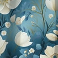thumbnail image 3 of Designart "Blue White Meadow Tranquility I" Floral Blackout Curtain Single Panel, 3 of 4