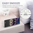 thumbnail image 3 of Digital alarm clock, digital alarm clock with LED temperature date display, digital alarm clock with snooze function, 3 of 5