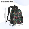 thumbnail image 3 of Daiia Christmas Trees And Houses School Backpack for Men Women, Unisex Large Waterproof Bookbag Schoolbag Casual Daypack for High School/College/Teens/Travel/Work Black, 3 of 8