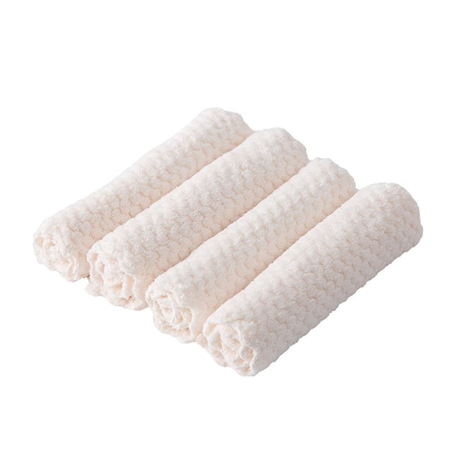 Injueey 4X paño para platos, trapo de , herramienta de limpieza, dispositivo de cocina, Accesorios para el hogar, almohadilla de multiusos con Suministros de limpieza para el hogar Beige