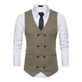 thumbnail image 5 of Lars Amadeus Men's Dress Vest Double Breasted Slim Fit Prom Sleeveless Waistcoat, 5 of 6