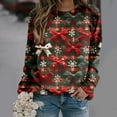 thumbnail image 2 of Enjoytime Christmas Oversized Sweatshirt Printed Women Shirt Casual Crew Neck Long Sleeve Sweatshirts Lightweight Loose Fit Pullover Tops Clothes Fall Winter 2025, 2 of 6