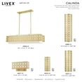 thumbnail image 2 of 49879-33 Livex Lighting Calinda - 2 Light ADA Wall Sconce in Glam Style - 6 Inches wide by 18 Inches high-Soft Gold Finish, 2 of 10