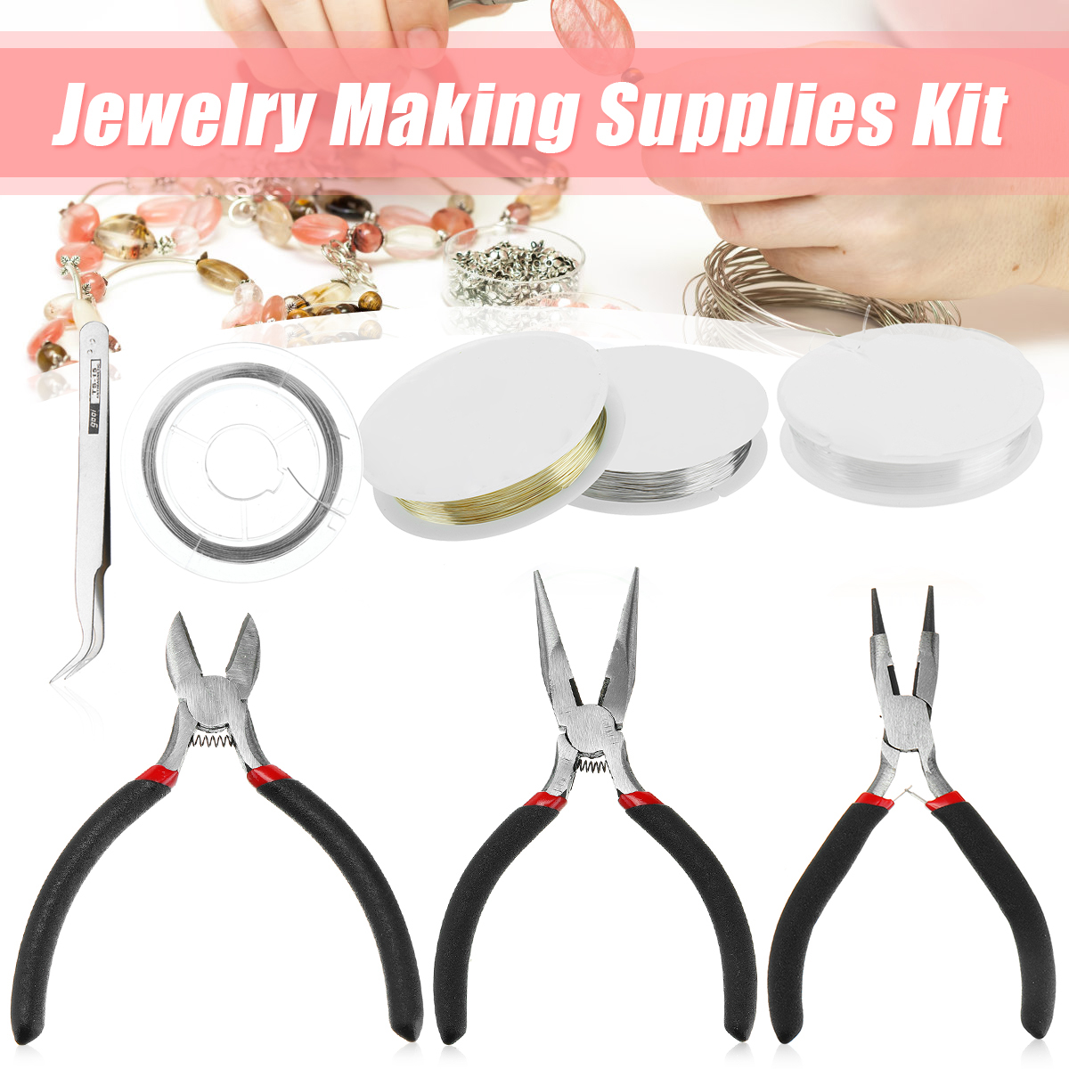 7PCS DIY Beginner Starter Kit Jewelry Making Supplies for