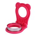 thumbnail image 1 of Ouitble Matrice de Découpe de Sandwich, Ronde en Acier Inoxydable, Protection des Mains, Presse à Pain, Coupe-Sandwich de Poche (Rose Rouge), 1 of 13