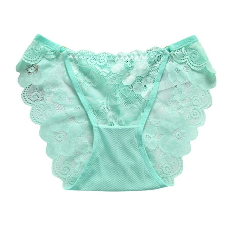 

Aayomet Women Panties Lace Underpants Comfort Women s Soft Panties T-Back Low-Rise G-String Sexy Women s Panties Green One Size