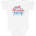 thumbnail image 3 of Inktastic 4th of July American Cutie Red and Blue Stars and Hearts Boys or Girls Baby Bodysuit, 3 of 5