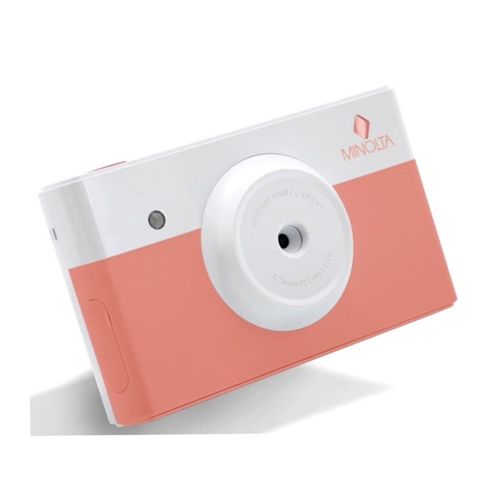 Minolta MNCP10-PK Instapix Instant Print Camera - Coral Pink