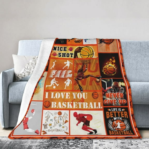 To Basketball Lovers Blanket Gifts For Kids Adults - Lightweight Throw Blanket For Bedroom Living Room Decor Soft Fuzzy Fleece Cozy Plush Bed Couch 80"X60"