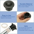 thumbnail image 3 of Extremos de barra de cortina Uxcell, 6 piezas de tapa de cabeza de barra de cortina de plástico para decoración de ventanas modernas en casa u oficina, negro, 3 of 6