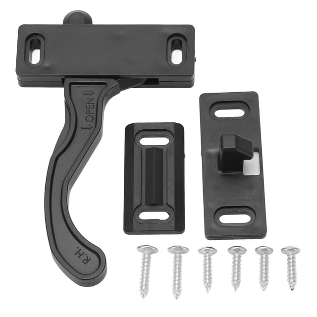 Kit De Pestillo De Puerta Con Pantalla Para RV, Manija Derecha, Instalación Sencilla, Juego De Pestillo De Puerta ABS Resistente Y Práctico Para Viajes, Hecho De Material ABS Resistente Y Duradero