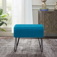 thumbnail image 3 of Home Soft Things Jacquard Ottoman - Angola - Ocean depths - 19" x 13" x 17", 3 of 5