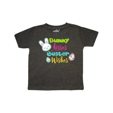 

Inktastic Bunny Kisses Easter Wishes Bunny Easter Egg Gift Toddler Boy or Toddler Girl T-Shirt