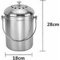 thumbnail image 2 of Stainless Steel Compost Bucket Compost Bin for Kitchen Countertop Kitchen Compost Bin Kitchen Compost Bucket with Lid,Kitchen Composter for Food Waste, 2 of 5