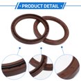 thumbnail image 5 of Unique Bargains Universal Oil Seal TC Double Lip W Steel Spring Seal Ring Rotary Shaft Seal High Pressure FKM Rubber Brown 2 Pcs 80x100x10mm, 5 of 7