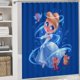 thumbnail image 5 of Juego de 4 cortinas de ducha de Cenicienta con alfombras antideslizantes, tapa de inodoro y alfombrilla de baño, cortina de ducha impermeable con decoración de dibujos animados para baño con 12, 5 of 8