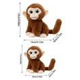 thumbnail image 3 of Punch Monkey Plush, Monkey Stuffed Animal with Large Glitter Eyes, Emotional Support Plush, Stuffed Monkey, Cuddly Toy for Adults & Teens, Brown 9 Inch, 3 of 6
