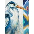 thumbnail image 2 of Pinto, Patricia 14x18 Black Ornate Wood Framed with Double Matting Museum Art Print Titled - Blue Heron Ikat I, 2 of 4