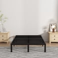 thumbnail image 3 of Leumius 14" Full Bed Frame,Heavy Duty Metal Platform Bed with Storage Space Under Frame,No Box Spring Needed,Black, 3 of 15