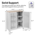 thumbnail image 2 of Walsport 41.3'' Tall Metal 2 - Door Accent Modern Cabinet Storage Canbinet for Bedroom Ktchen(White), 2 of 7