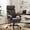 PU | Gray | With Footrest, variant on Big and Tall Ergonomic Office Chair with Footrest, 400lbs Heavy Duty Executive Leather Desk Chair, High Back Reclining Computer Chair with 3-Layer Soft Padding & Inverted Triangle Support