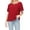 Burgundy, variant on Women's Casual Flowy Short Flutter Sleeve Round Neck Key Hole Blouse Top