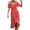 Red Womens Summer Dress, variant on USSUMA Sun Dresses Women Summer Casual Short Sleeve Bohemian Ruffle Wrap Flowy Swing Midi Sundresses for Women Floral Print Plus Size Dress for Women V Neck Graduation Dress