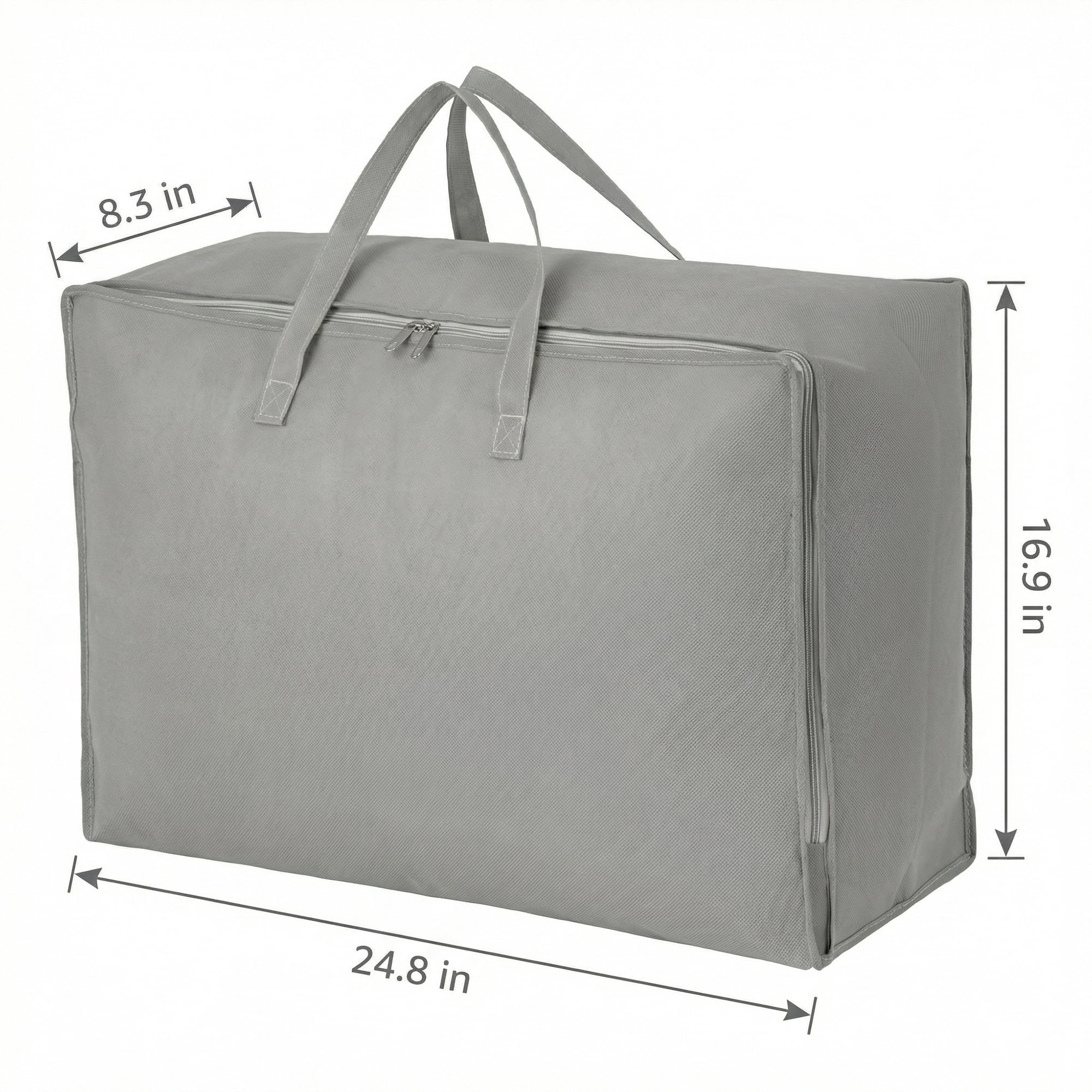 Unique Bargains Clothing Storage Bag Organize Bedroom and Closet Grey 24.8"x16.9"x8.3"