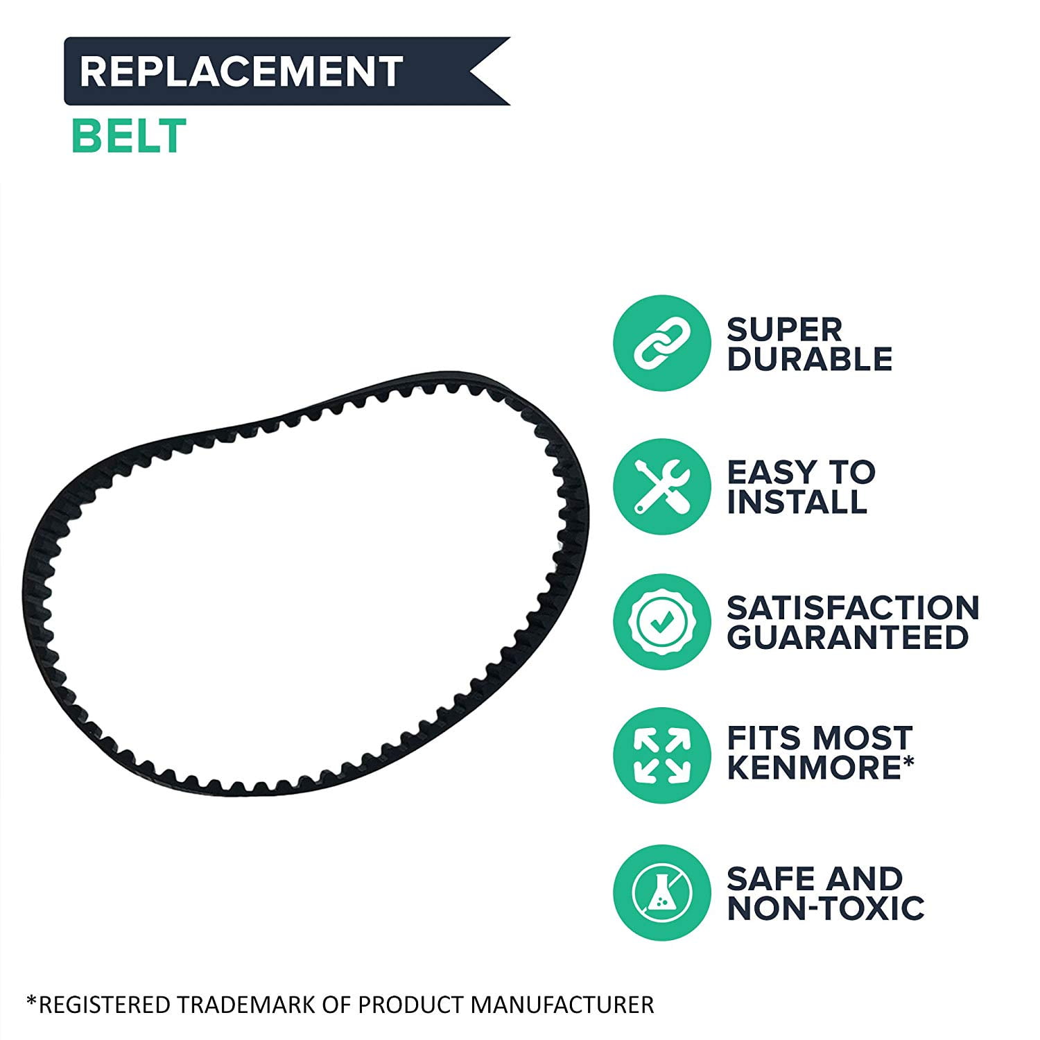 /& Cen-Tec Part # EB24010 High Quality Long Life Durable Vacuum Belt 2 PK Designed To Fit Kenmore CB-1 Geared Belt Part # 20-5285 Hayden Part # 743411 742024 /& NuTone Geared Belt Part # 46-3300-03 4193-00 Free Shipping