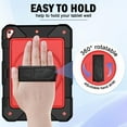 thumbnail image 6 of BMOUO iPad 6th / 5th Generation Case,iPad 9.7 2018/2017 Case,iPad Air 2 Case,3 Layer Shockproof [360 Swivel Stand][Hand Strap][Pencil Holder] Kids Case for iPad 9.7 Inch 2018/2017 - Black+Red, 6 of 8