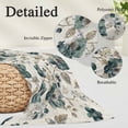 thumbnail image 3 of Watercolor Flowers Body Pillow Cover 20 x 60 Inch Decorative Pillow Cover Green Floral Leaves Retro Rustic Beige Lumbar Pillowcase Seasonal Rectangle Cushion Case for Couch Sofa Bed Living Room, 3 of 9