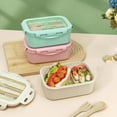 thumbnail image 4 of Chinese Japanese Bento Box Lunch Box Sushi Box Stacking With Chopsticks Chi, 4 of 8