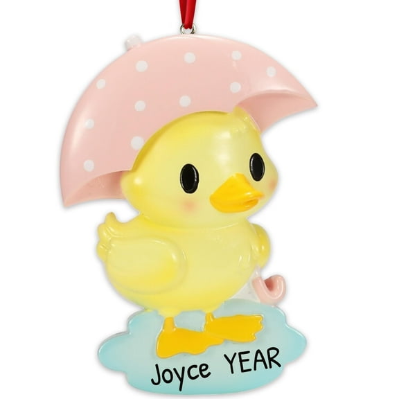 Personalized Baby's First Christmas Ornaments 2024 - Christmas Ornaments Baby Girl First Christmas Ornament Pink Baby Duck Ornament Newborn Ornament with Names Baby Ornaments for Christmas Tree
