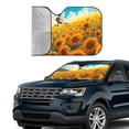 thumbnail image 2 of Yiaed Clear Sky Sunflower Print Car Windshield Sunshade Front Auto Car Front Window Sun Shade Foldable Sun Visor Shield Cover Auto Accessories for Sedan SUV Truck-Small, 2 of 5