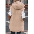 thumbnail image 3 of GHSDFBB Womens 2023 Fall Reversible Vests Sleeveless Fleece Jacket Zip Up Hoodie Pockets Long Warm Winter Coat Outerwear, 3 of 7