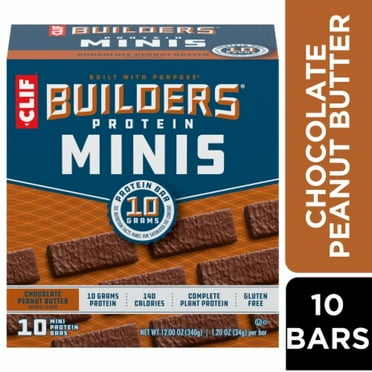 Clif Builders Minis Chocolate Peanut Butter Protein Bars 10 ct