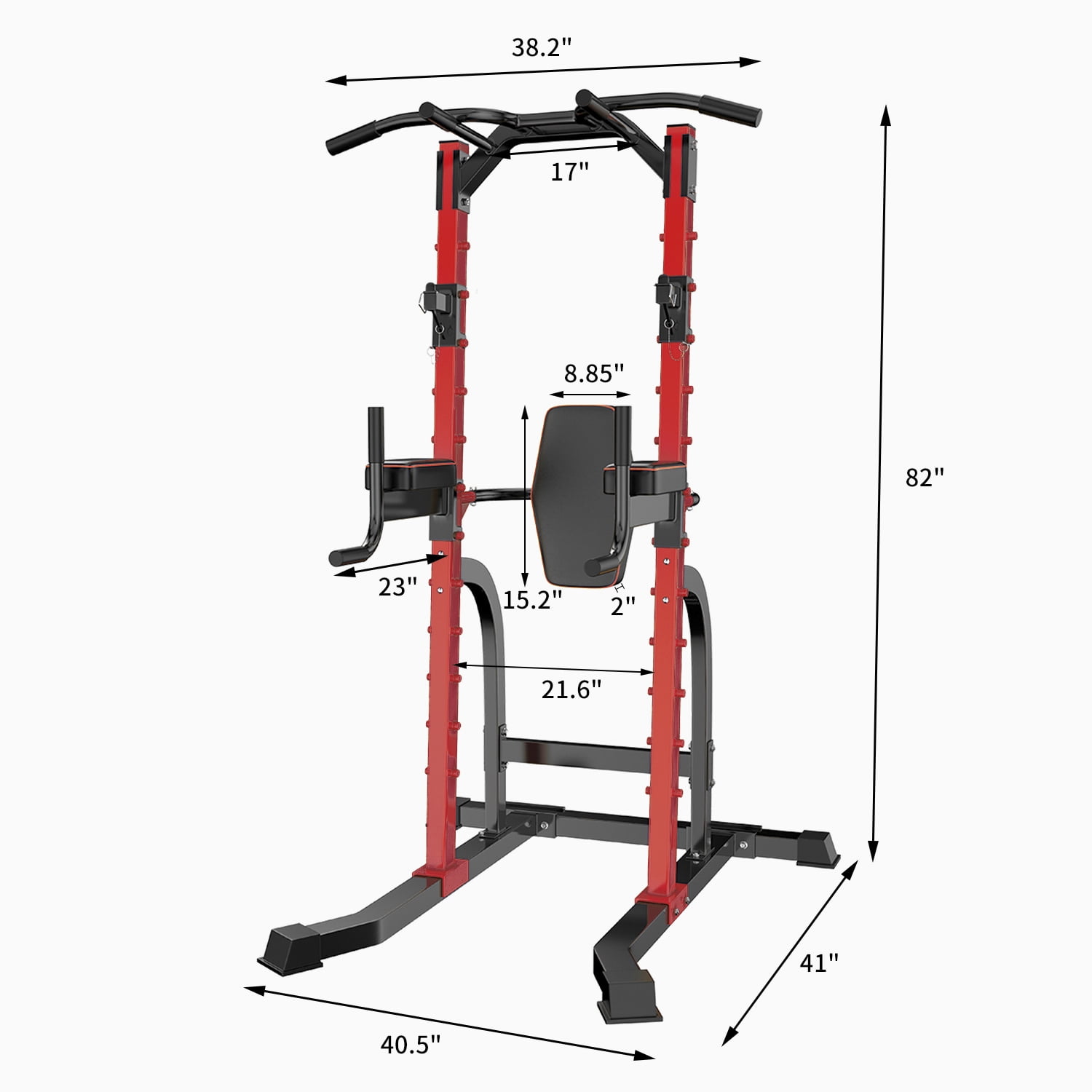 Ainfox Power Tower Multi-Function Home Strength Training Tower Dip Stand Workout Station