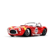 Jada Toys BIGTIME MUSCLE 1:24 1967 Shelby Cobra Die-cast Car – Opening Doors, Hood, Trunk, Rubber Tires(Red)