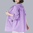 thumbnail image 2 of BXINGOHAI Women's UPF 50+ Sun Shirt with Hoodie Long Sleeve UV Protection Shirts Lightweight Quick Dry Hiking Fishing Outdoor Purple,5XL, 2 of 6