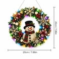 thumbnail image 4 of Christmas Hanging Diamond Painting Wreath Kit, Durable Acrylic Base with Hanging Chain for Easy Display on Windows, Walls, Doors, and Christmas Trees (G), 4 of 6