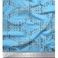 thumbnail image 1 of Soimoi Blue Poly Georgette Fabric Favor Text Text Print Fabric by Yard 42 Inch Wide, 1 of 3