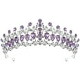 thumbnail image 1 of Miangastore Rhinestone Crown Zinc Alloy Bridal Style 1Pcs 6.3X6.3X2.0In, 1 of 8