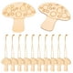 thumbnail image 1 of 10 piezas de adornos colgantes de madera con forma de hongo., 1 of 8
