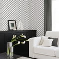 thumbnail image 2 of Galerie Wallcoverings  Secret Garden Octogonal Trellis Non-woven Matte Wallpaper Roll 33 feet x 21 inches - Black, 2 of 5