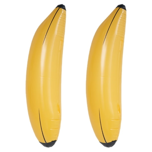Decoraciones de plátanos para fiesta, juguetes inflables de plátano, recuerdos de Fiesta EN LA Piscina de plátano, utilería inflable, decoración de frutas, 2 uds.