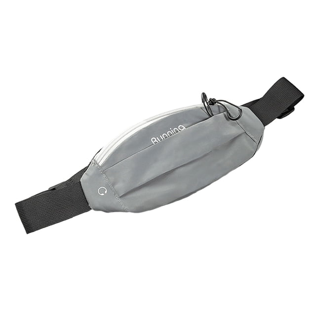 Bolsillos con cremallera de moda para hombres y mujeres, para hacer ejercicio, viajar y ocio, para llevar el teléfono móvil, color gris
