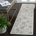 thumbnail image 2 of SAFAVIEH Dream Laraine Floral Polyester Runner Rug, Ivory/Navy, 2' x 8', 2 of 8