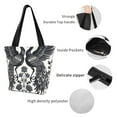 thumbnail image 4 of Sikiie Artistic Black White Peacocks Shoulder Bag Casual Hobo Crossbody Tote Bag for Women and Men Large Purse Messenger Bag Travel Work, 4 of 6