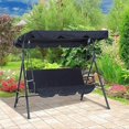 thumbnail image 4 of Swing Cover Set, 210D Waterproof Oxford Cloth Swing Seat Cover Outdoor Durable Rainproof Dustproof Oxford Cloth, 56 x 47 x 7 inch (1 Top Cover Only, B, 4 of 5